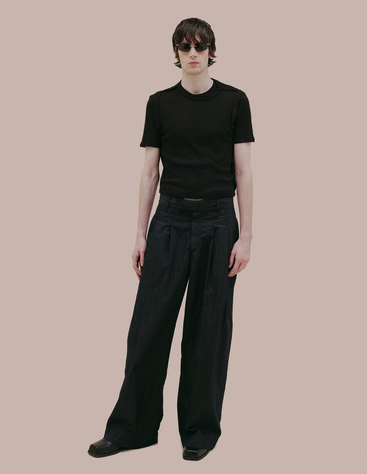 Eckhaus Latta ribbed jersey tee.