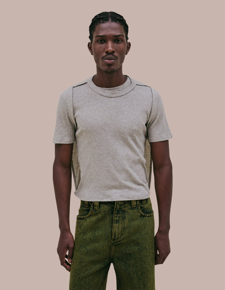 Eckhaus Latta ribbed jersey tee.