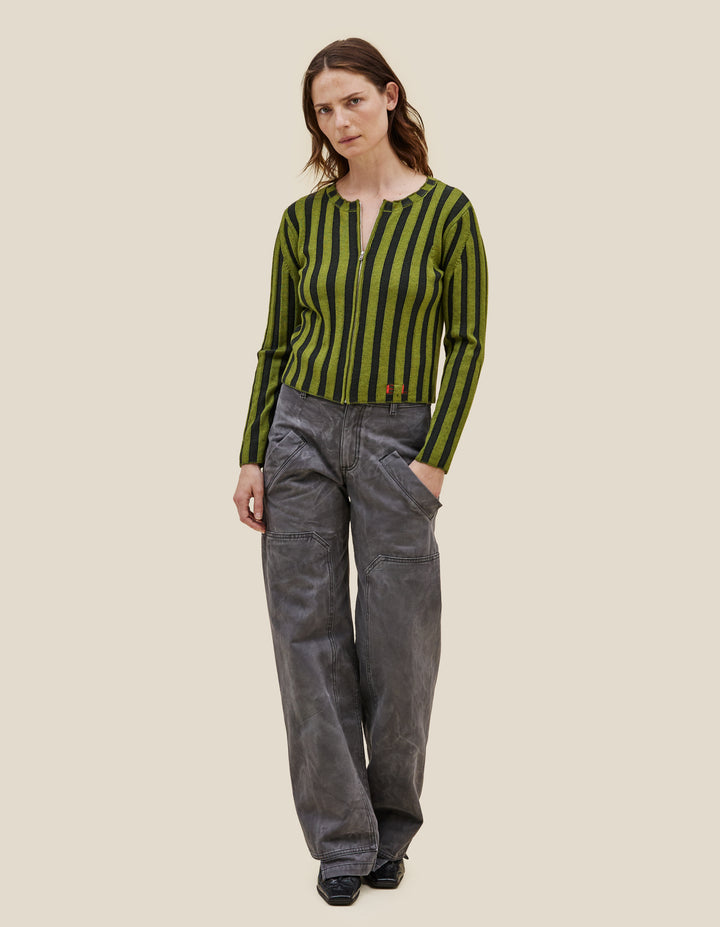 KEYBOARD ZIP CARDIGAN