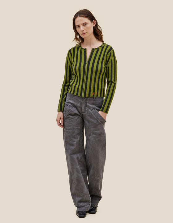 KEYBOARD ZIP CARDIGAN