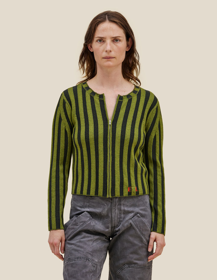 KEYBOARD ZIP CARDIGAN