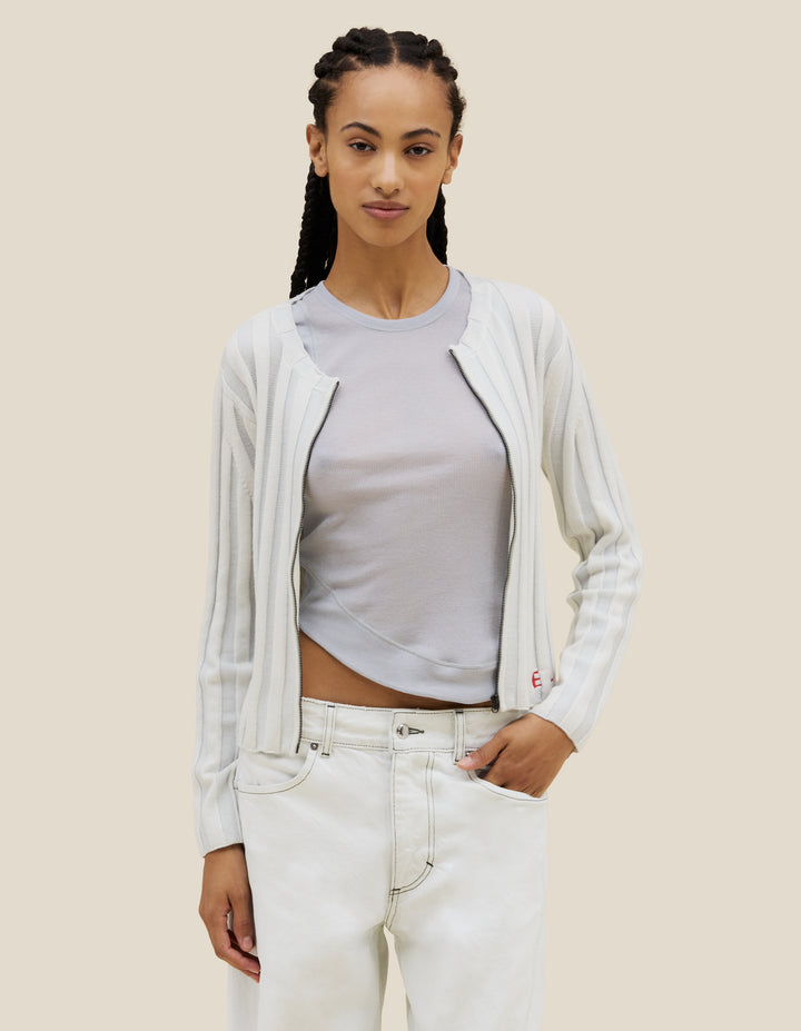 KEYBOARD ZIP CARDIGAN