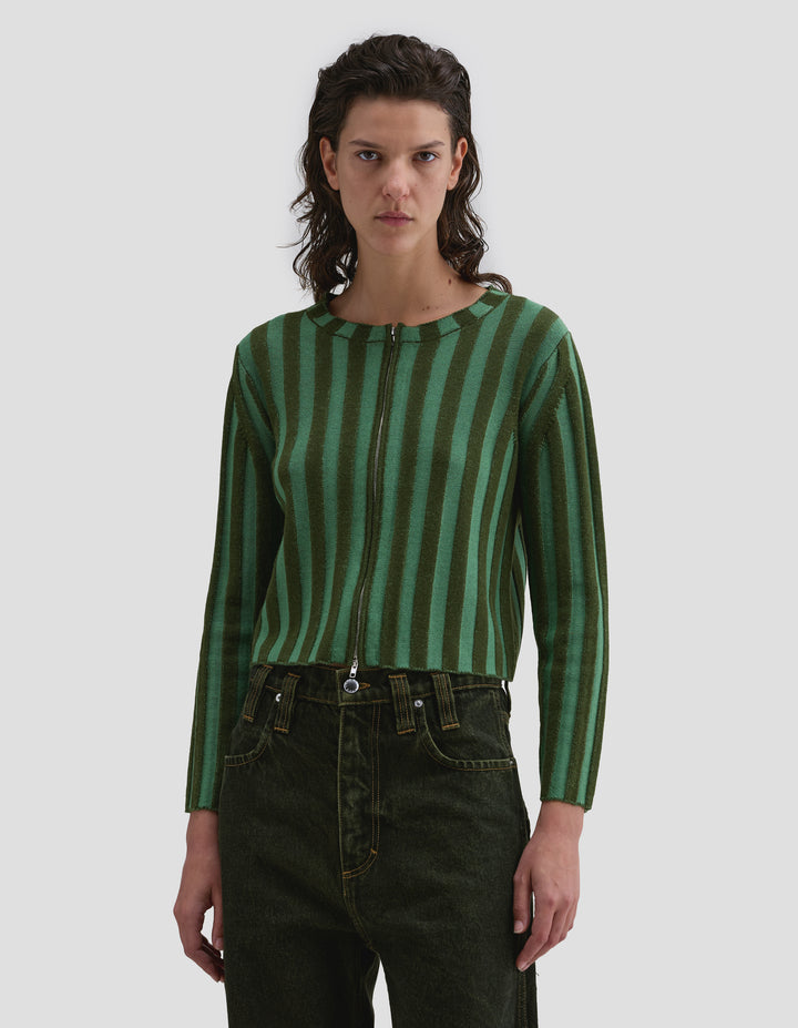 KEYBOARD ZIP CARDIGAN