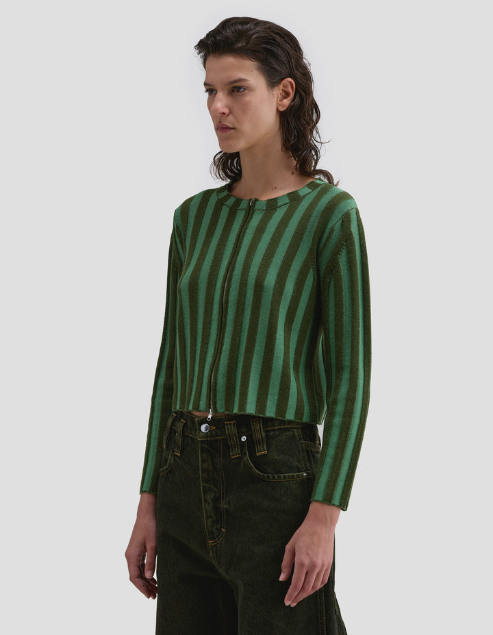 KEYBOARD ZIP CARDIGAN