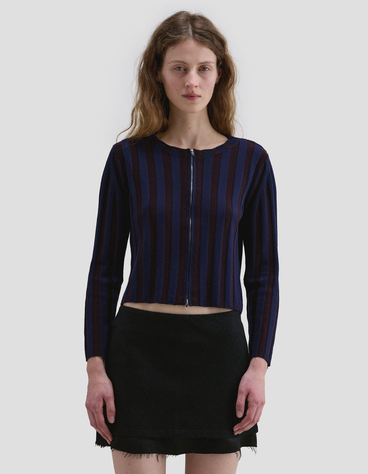 KEYBOARD ZIP CARDIGAN
