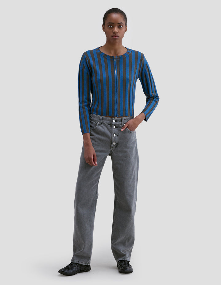 KEYBOARD ZIP CARDIGAN