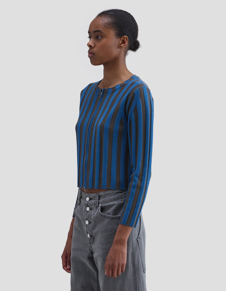 KEYBOARD ZIP CARDIGAN